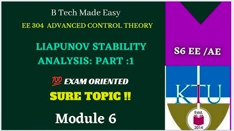 Liapunov stability  Part 1 (freq asked) | Liapunov Direct Method | Liapunov 2nd Method