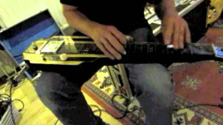 Golden Cello pedal with lap steel by Olli Haavisto