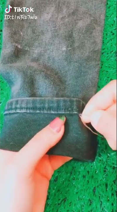 Cara jahit manual celana jeans kepanjangan