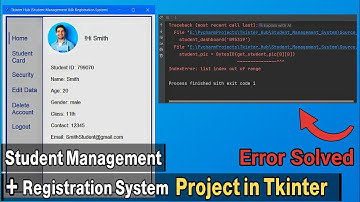 FIX: List Index Out of Range Error in Tkinter Dashboard (Python/MySQL Error Solution)