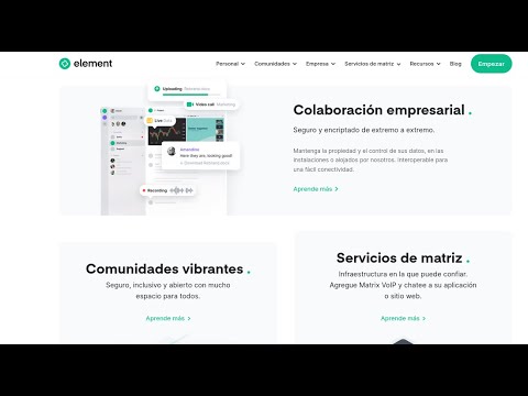 Mano Matrix Como crear cuenta en Element de la mano de Matrix.org - YouTube