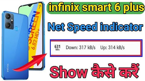 infinix smart 6 plus net speed indicator show kese karain || How to show net speed Infinix smart 6