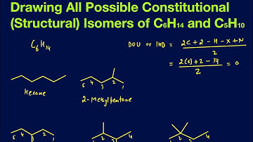 Drawing all constitutional isomers of C6H14 and C5H10