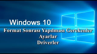 Windows 10 Format Sonrası Yüklenecek Programlar ve Yapılacak İşlemler Driver Yükleme Masaüstü Simge