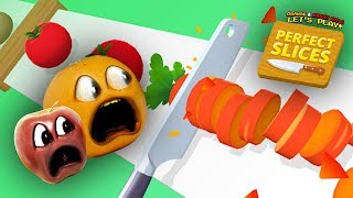 SLICING OUR FRIENDS! 😮(AO and MA play Perfect Slices) screenshot 4