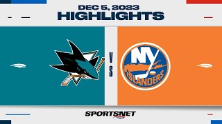 NHL Highlights | Sharks vs. Islanders - December 5, 2023