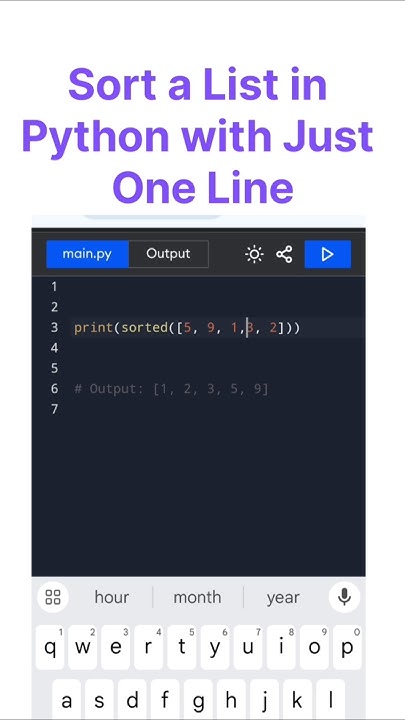 Sort a List in Python with Just One Line#Python #ProgrammingTips # ...
