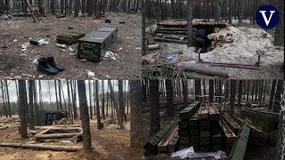 En el interior de un campamento base ruso abandonado en un bosque cerca de Kyiv