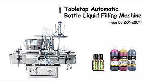 How To Use 4 Diving Heads Magnetic Pump Liquid  Filling Machine With Conveyor