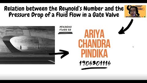 Fluid Mechanics 03 - Relation between Reynold’s Number and ressure Drop  in a Gate Valve