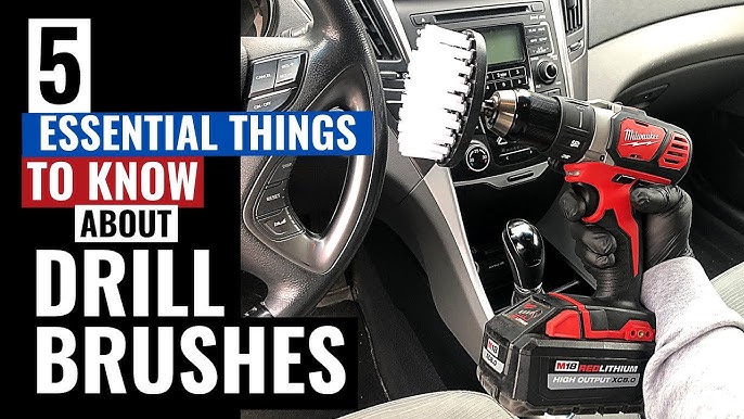 Drill Brushes Cleaning Car Mats, Carpet & Rubber 