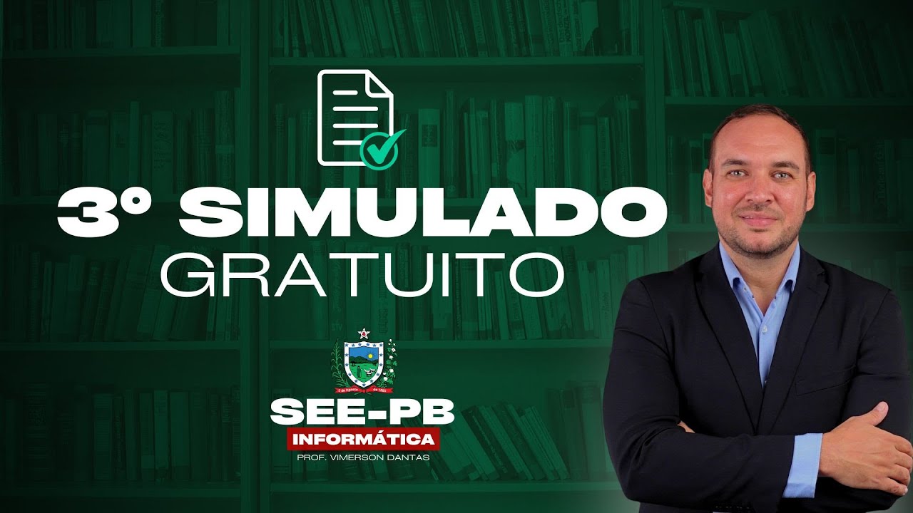 3º Simulado de informática - SEE PB | Banca Idecan