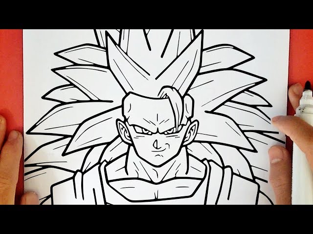 Finish drawing of Goku SSJ3 DRAGON Ball Z ✍🏽 #drawing🎨 #drawing