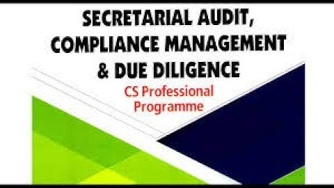 Chapter - 1 Secretarial Audit  Compliance Management and Due Diligence