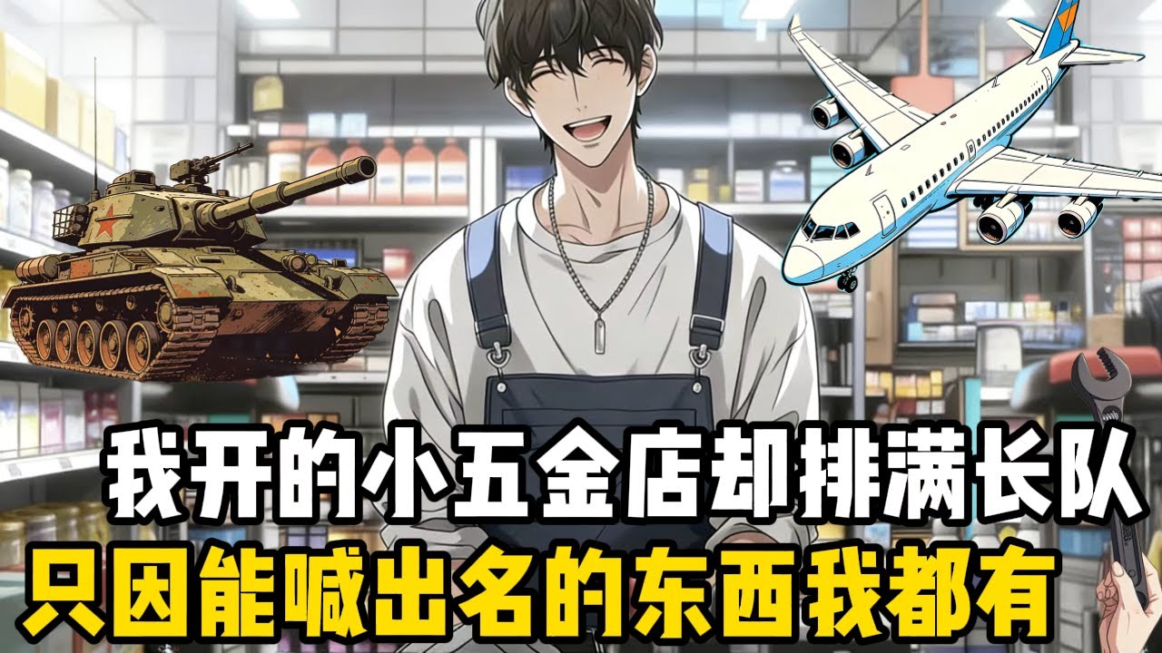我明明開的是家破五金店，卻變成了著名網紅打卡地，只因我覺醒了什麼都有系統，，大到飛機坦克，小到螺絲扳手，凡是藍星上存在的商品我都有