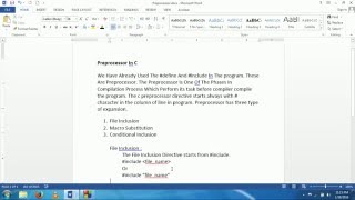 C In Hindi - Preprocessor