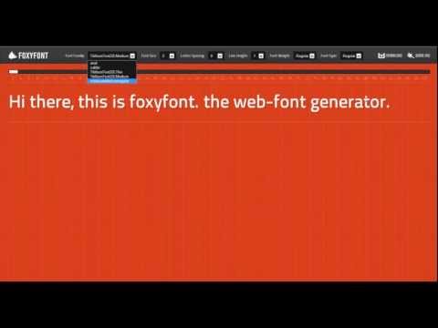 FoxyFont - WebFont Generator
