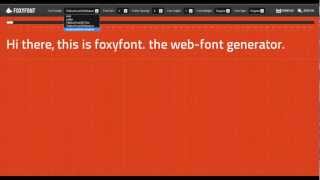FoxyFont - WebFont Generator
