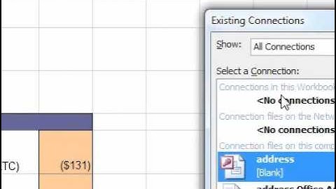 How to view existing data connections in a workbook Excel