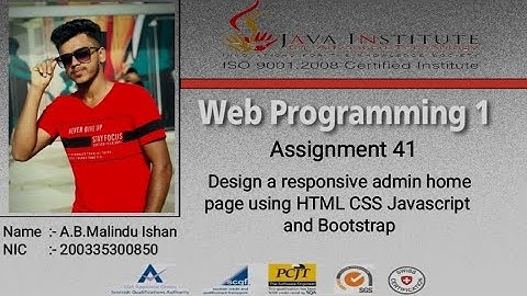 Design a responsive admin homepage | web project | Task 41 | Java Institute
