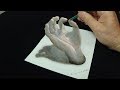 How to draw a incredible 3d hand illusion