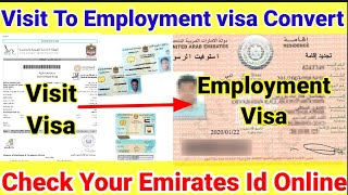 Dubai Visit Visa To Employment Visa Convert  Visit Visa Employment Me Convert Hua Ya Nhi Check Kare