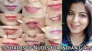 15 Best Nude Lipstick || for fair & dark Indian SkinTones || Lipsticks from Rs100-799