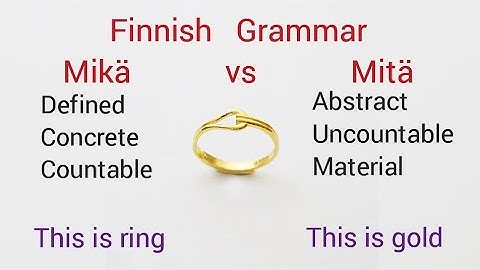 Finnish Mikä  VS  Mitä ( What )