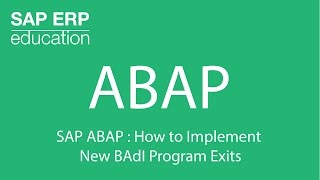 SAP ABAP : How to Implement  New BAdI Program Exits