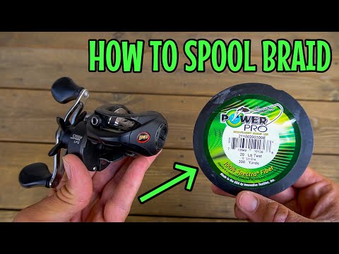 How to Spool BRAID on a BaitCaster - SIMPLE STEPS 2020 