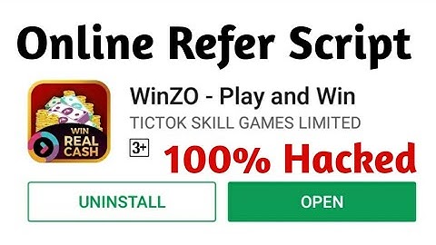 Winzo App Online Refer Script 2018 || Winzo Hacked 100% Working Trick