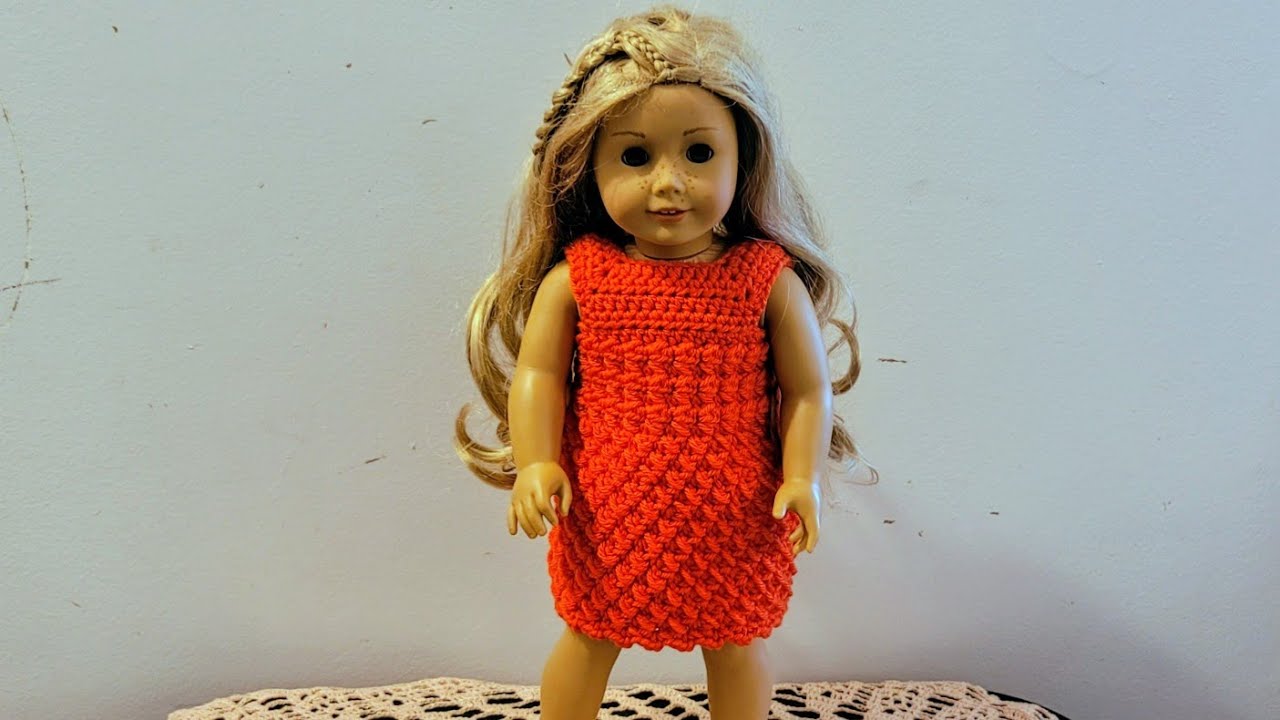 diy crochet doll dress Crochet Doll Dress - one piece no sew AG Dress