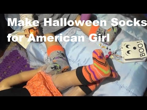 Make Halloween Socks for American Girl Dolls