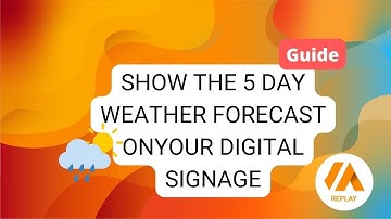 Add a 5 day weather forecast to your digital signage screens