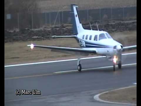 Piper Pa 46 350p Malibu Mirage Landing At Augsburg Youtube