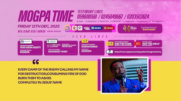 ELIMINATING DESTRUCTIVE EVIL FORCES || MOGPA TIME WITH REV O B || 12 - 12 - 2025