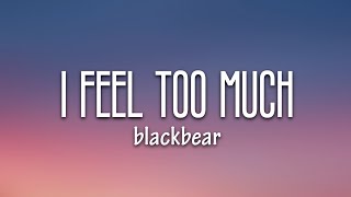 Blackbear - i feel 2 much (Lyrics)