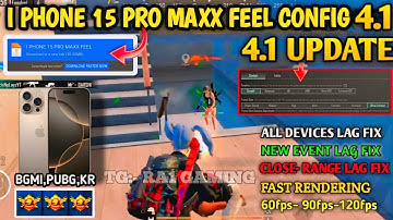 Bgmi lag Fix config 4.1 👑 Super smooth +90fps+120fps config 🌟bgmi+pubg+kr- pubg lag fix config