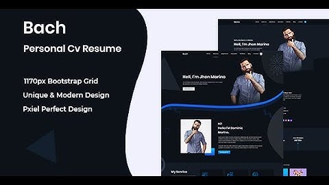 How to setup one page layout of bach personal cv resume WordPress theme?