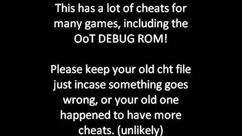 Project64 1.7 Epic Cheat Code List!