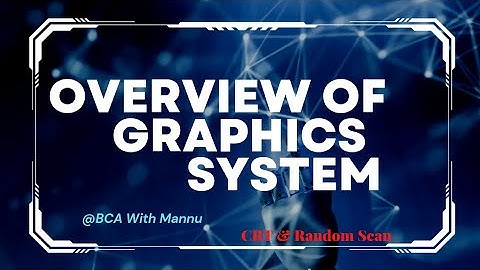 Overview of  Graphics System|| CRT & Random Scan || @BCAwithMannu