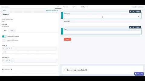 Progressive Form Step 1 - Setup Hubspot