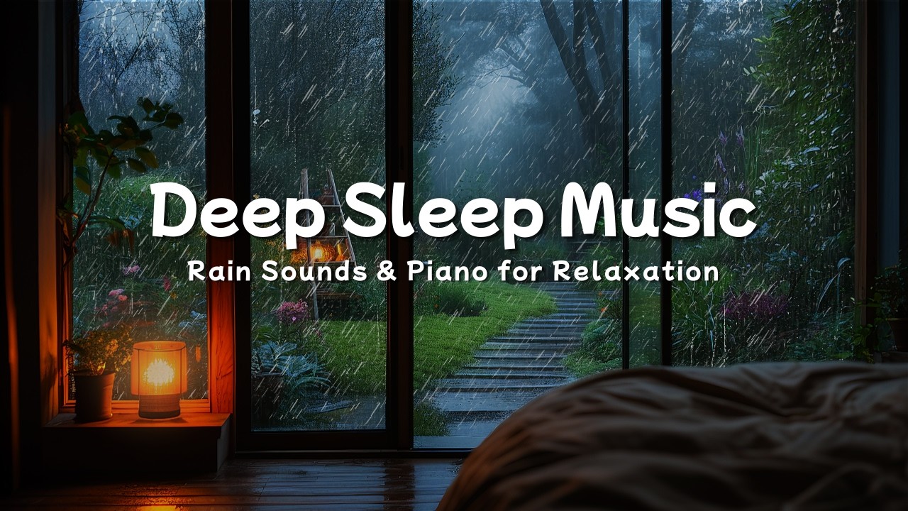 Peaceful Sleep Music with Gentle Rain 🎹 Calm Piano for Deep Sleep and ...