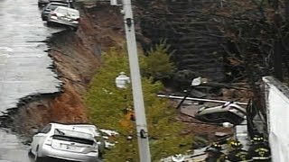 Raw Video: Massive Baltimore sinkhole