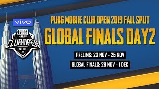 [JP] PMCO Global Finals Day 2 | Vivo | Fall Split | PUBG MOBILE CLUB OPEN 2019