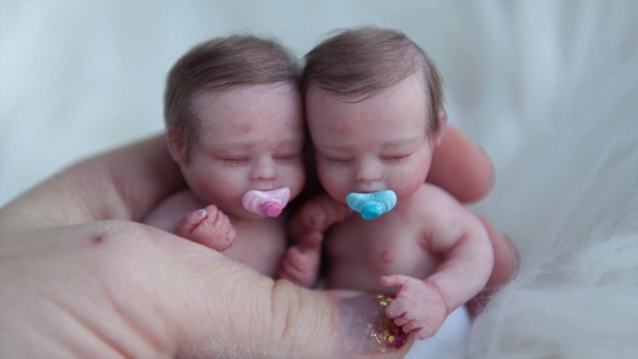 Miniature Silicone Baby Twins Lucy 