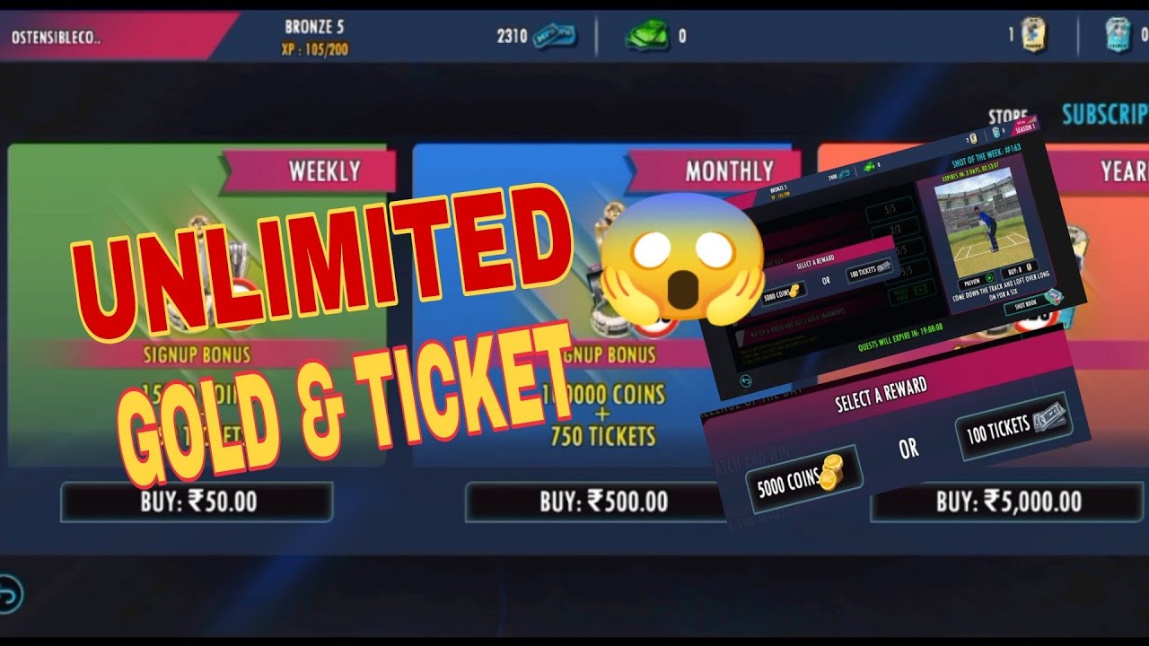 Real Cricket 22 how to subscription and daily unlimited coins and ...