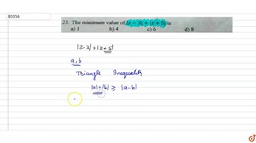 The minimum value of  `|z-3|+|z+5|`  is