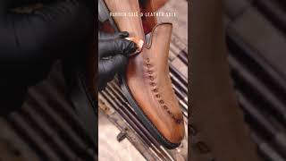 With 33 years of hand-painting craftsmanship #shoefactory #leathercomplex #mensshoes  #leather H