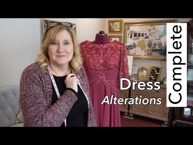 can you alter a chiffon dress How to Alter the Shoulders, Side Seams & Hem of a Mother of the Bride Dress  | #Alterations #Sewing